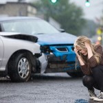 woman on cell phone speaking to her lawyer just had a traffic accident in Virginia