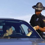 a virginia state trooper issuing a maryland driver a virginia uniform summons for reckless driving speeding on interstate 95 in hanover county va
