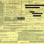 the motorist receives a yellow copy of the speeding ticket with the original top copy going to the court