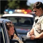 a colonial heights police officer issues a traffic ticket to a speeding motorist on I95 in colonial heights va